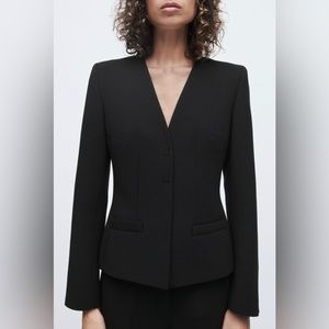 Zara Black tailored blazer suit